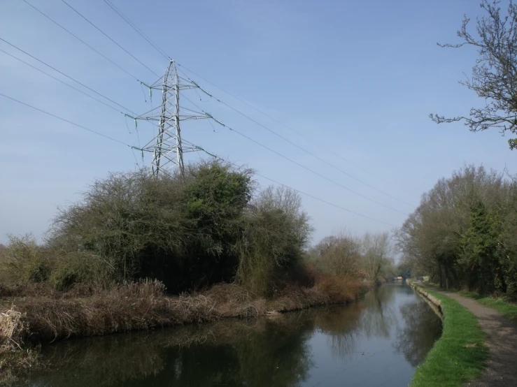 a road passes over a small river