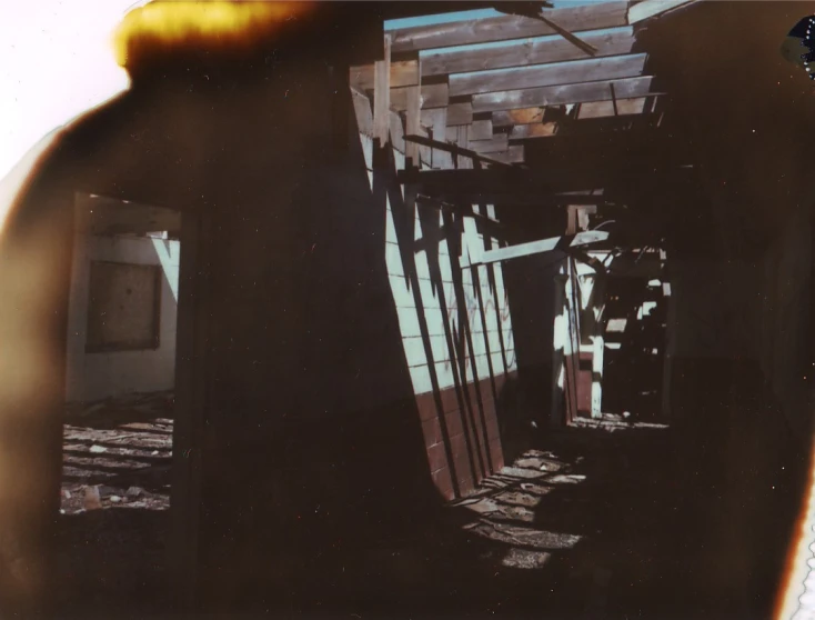 an image of a house under construction looking through the hole