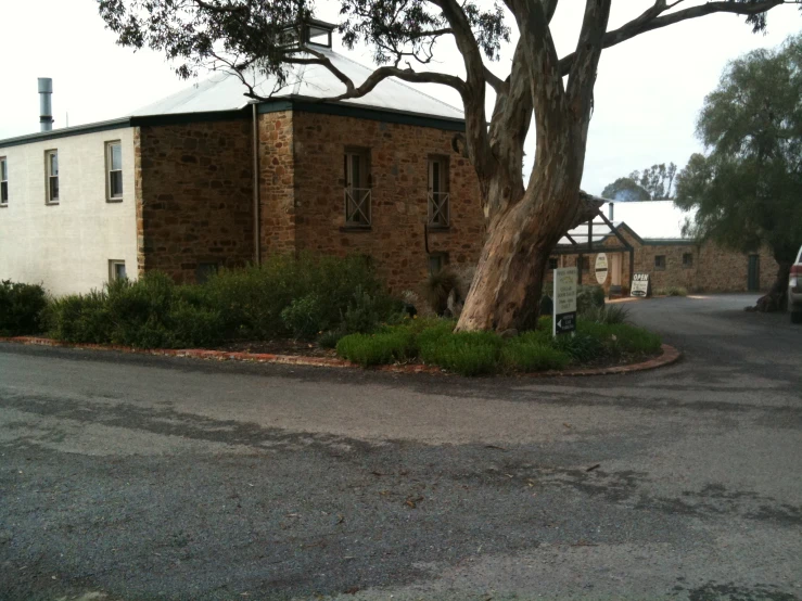 a large tree that is next to a building