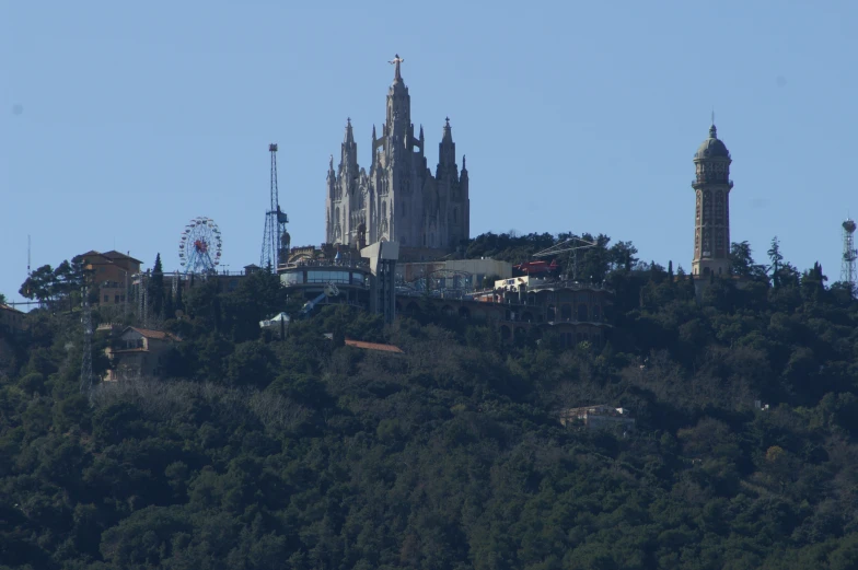 the building has many spires on it