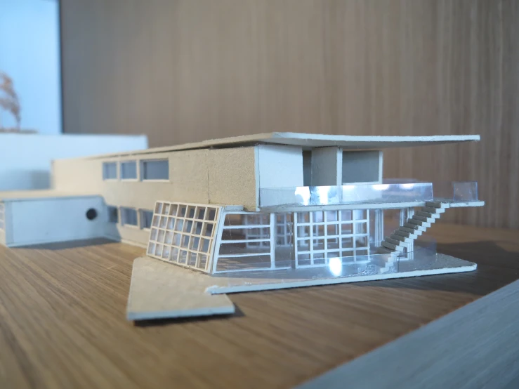 a model of a building made from paper
