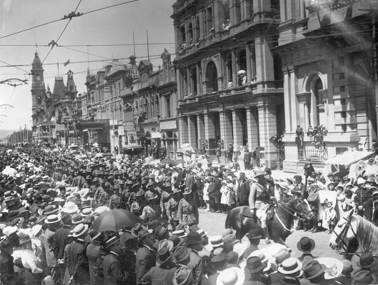 this is a very big crowd of people in the street