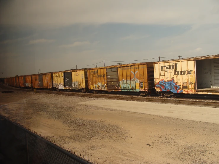 a long cargo train on a steel track