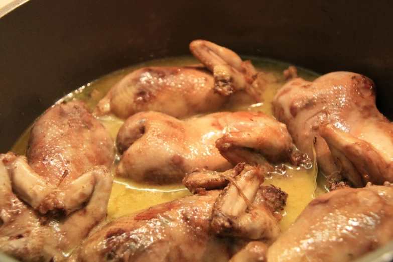 a pan filled with some delicious looking food