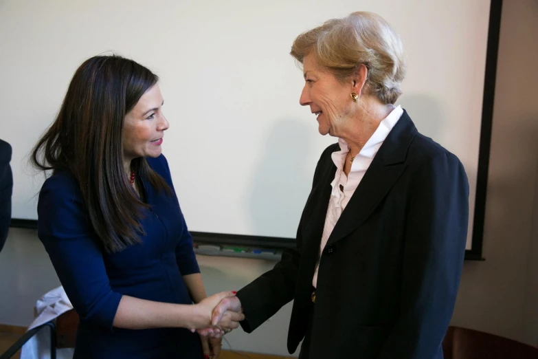 an image of two women shaking hands