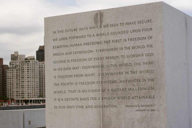 the inscribed in inscription on the side of a monument