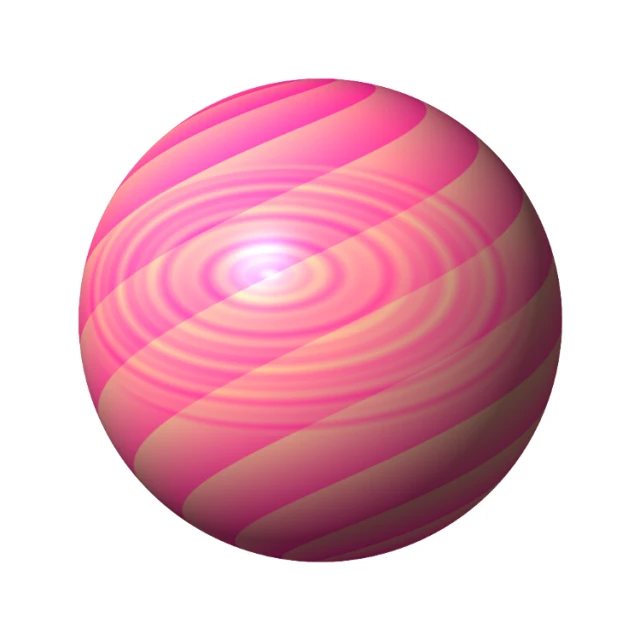 the colorful ball is shown with a light reflection