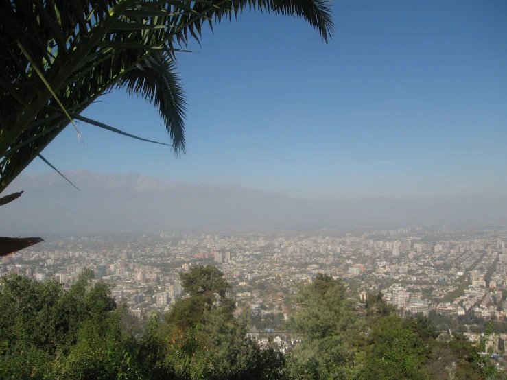 a view of a city from a hill top