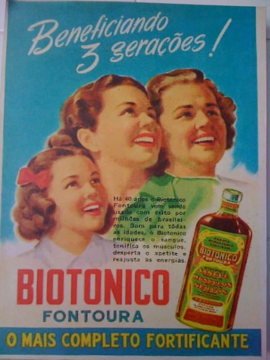 a vintage french advertit featuring two women with olive oil