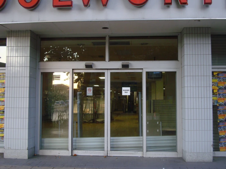 the front doors to a jewellery store