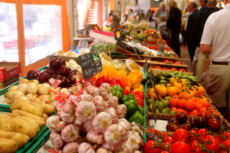 many different varieties of vegetables on display