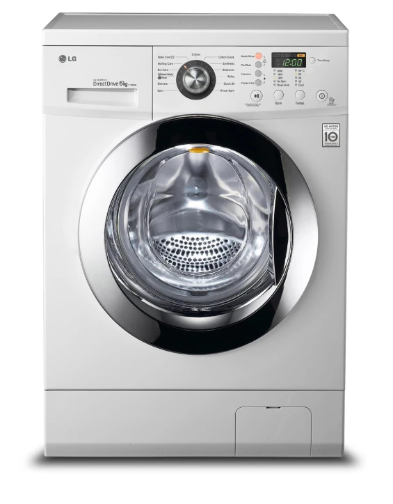 a washing machine is shown on a white background