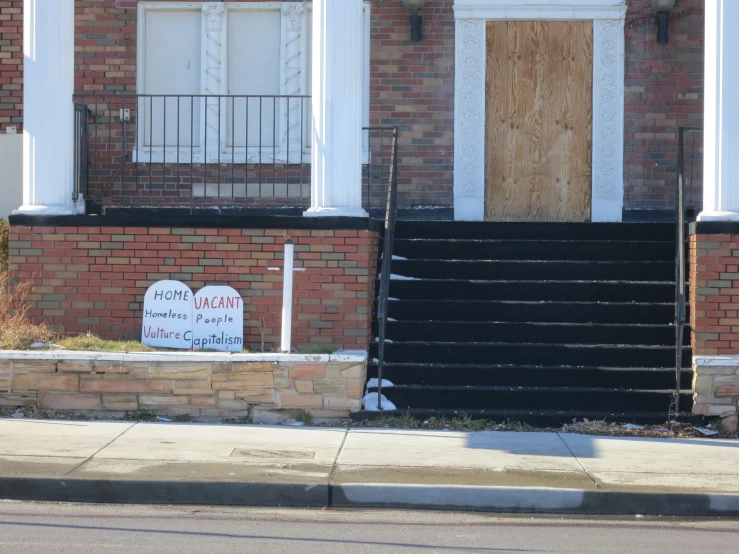 a cemetery in front of a brick building