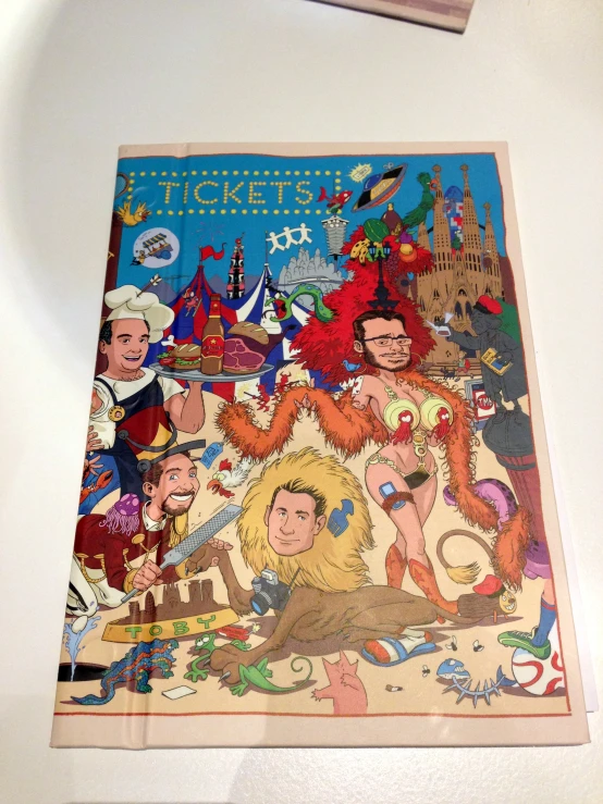 this is an image of an illustrated ticket poster