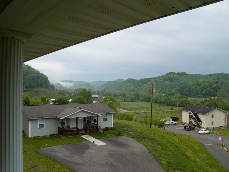 a view of a home from a porch