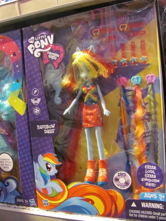 the toy pony is a fashion doll in plastic