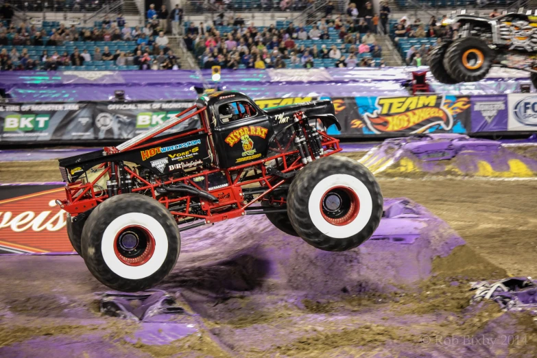 monster truck with large tires at an event