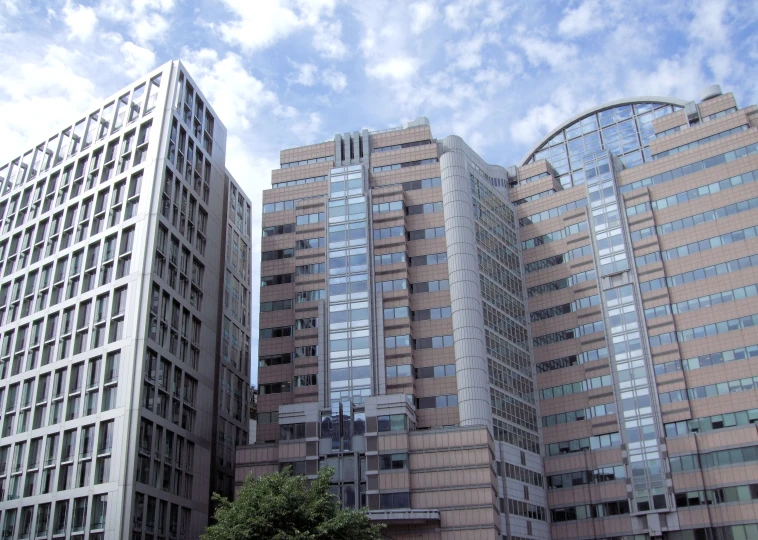 a po of a city street with tall buildings