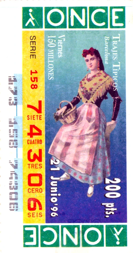 a stamp with a picture of a woman in a dress