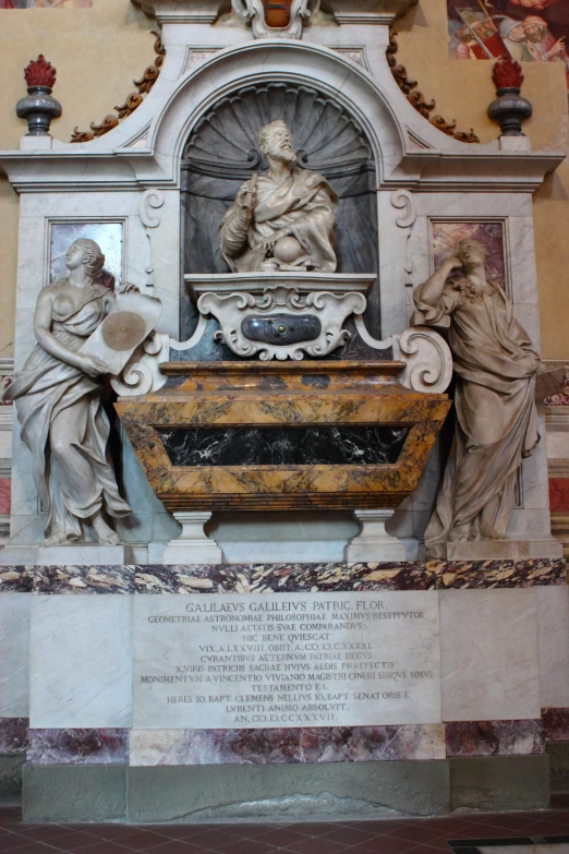 the statue is on display in the church