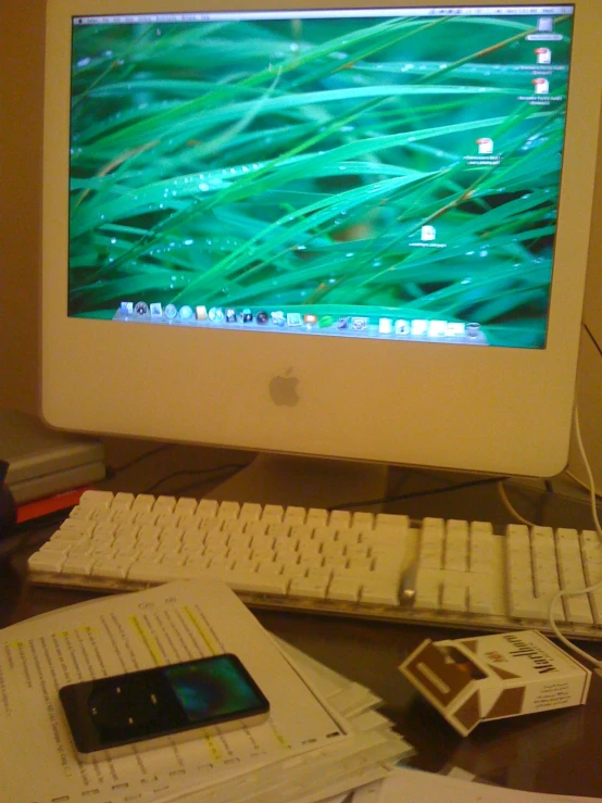 a desktop computer monitor sitting on top of a desk