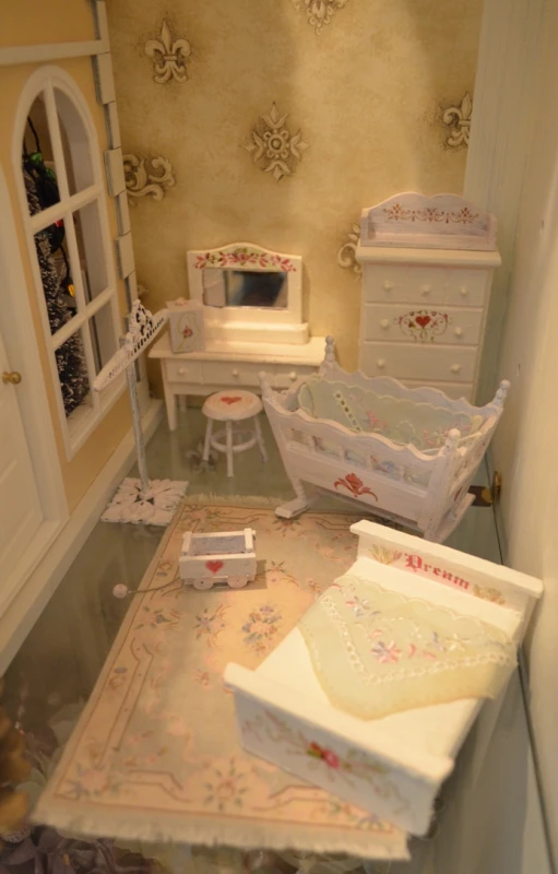 a very unique dollhouse is featured with the furniture