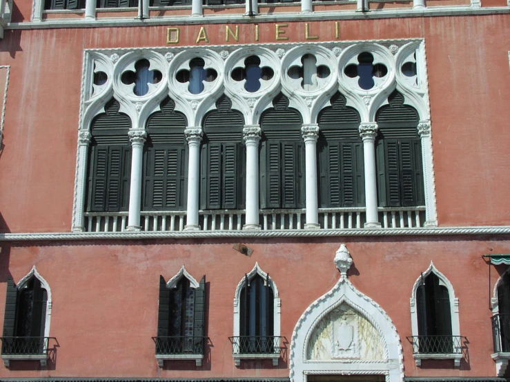 architectural architecture of an old building in venice, italy