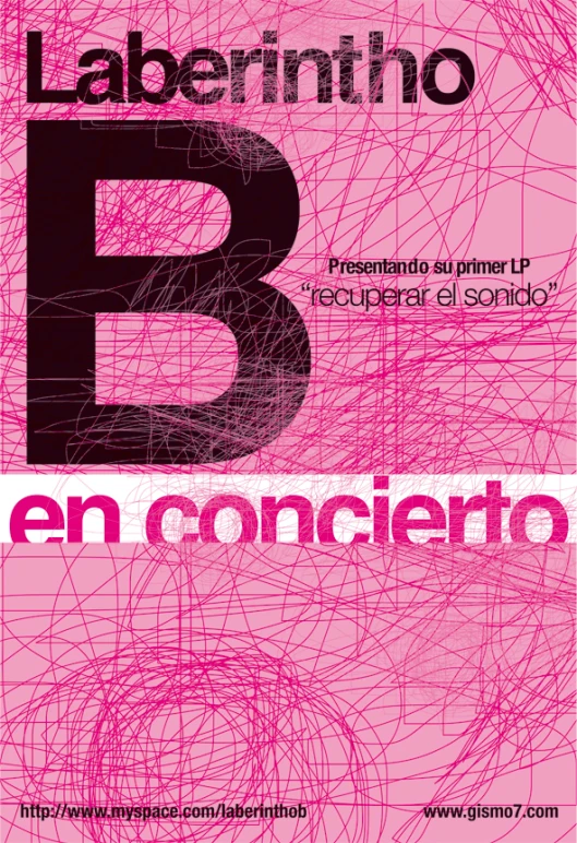 an image of a pink and black poster