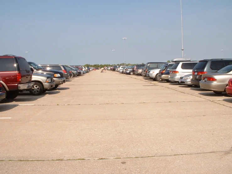 the parking lot is full of cars and has no doors