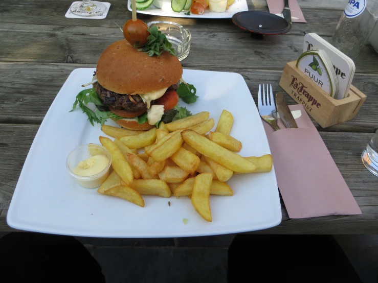 a close up of a plate of food on a table