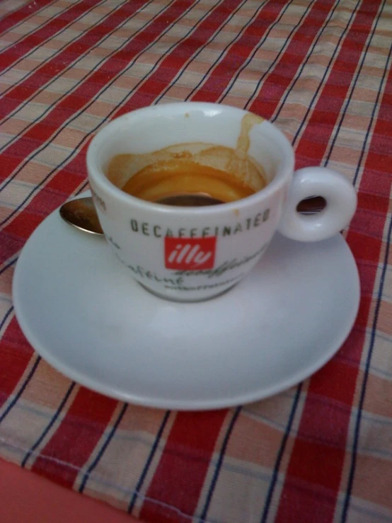 a cup of coffee on a saucer