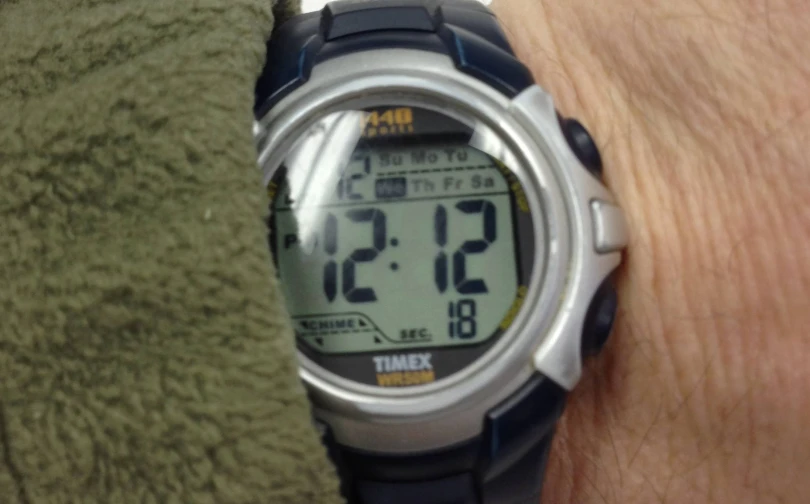 the watch is displaying the time to check it