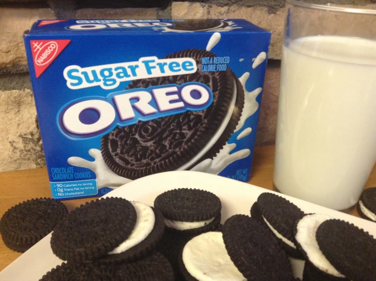 a box of milk and oreo cookies
