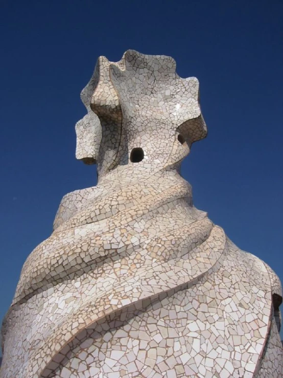 large statue made from rocks that appear to be carved from stones