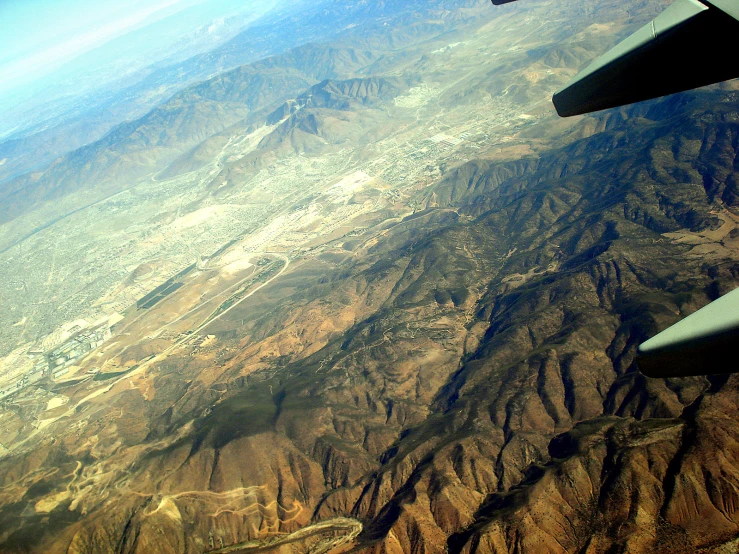 aerial view of a city on the other side of the valley