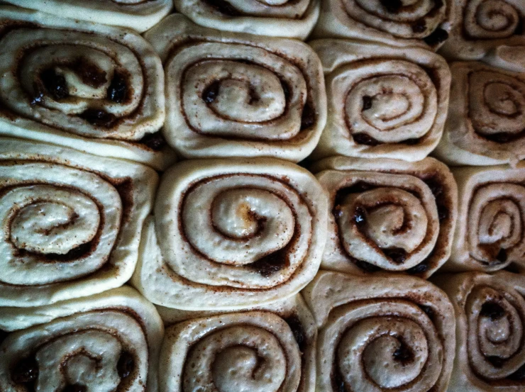 close up of a variety of cinnamon rolls