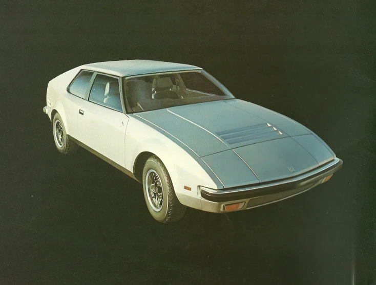 an illustration of a white chevrolet corvette in the dark