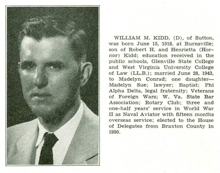 page describing the history of william m d, d d