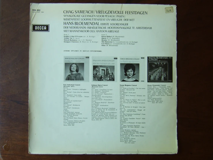 a sheet of record label of various records