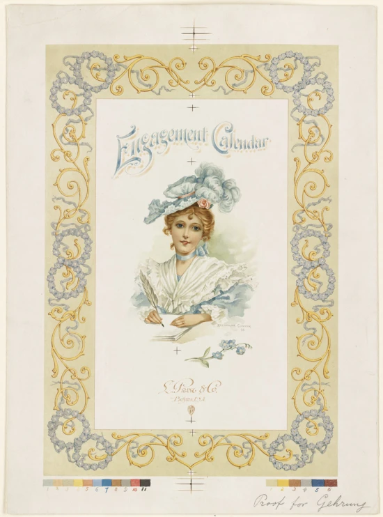 the advertit features an elegant picture of a lady wearing a white hat