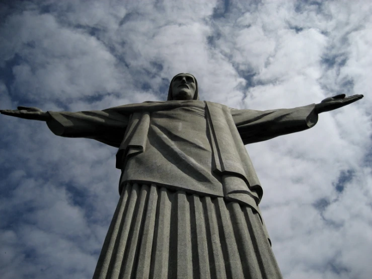 a statue that is made up of concrete