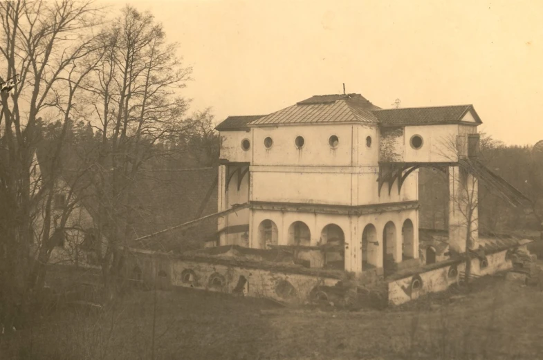 a large house sitting on top of a hill