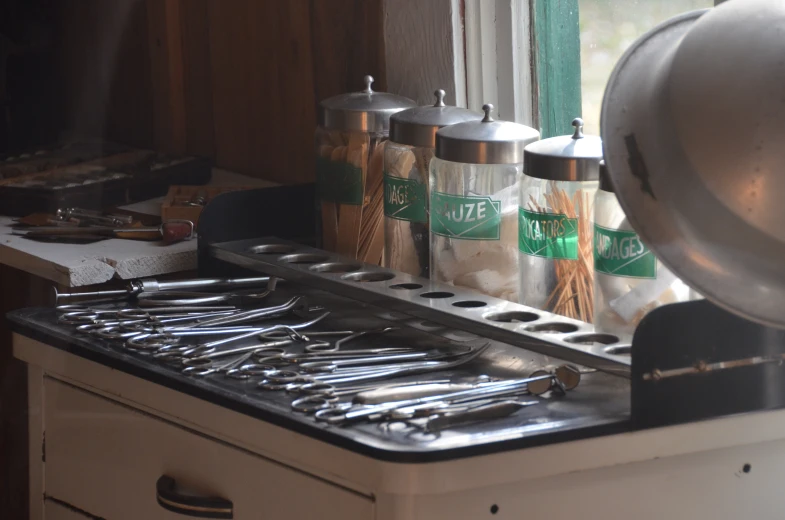 a stove that has some items on it