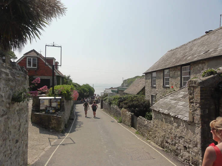 a road with a bunch of houses on it