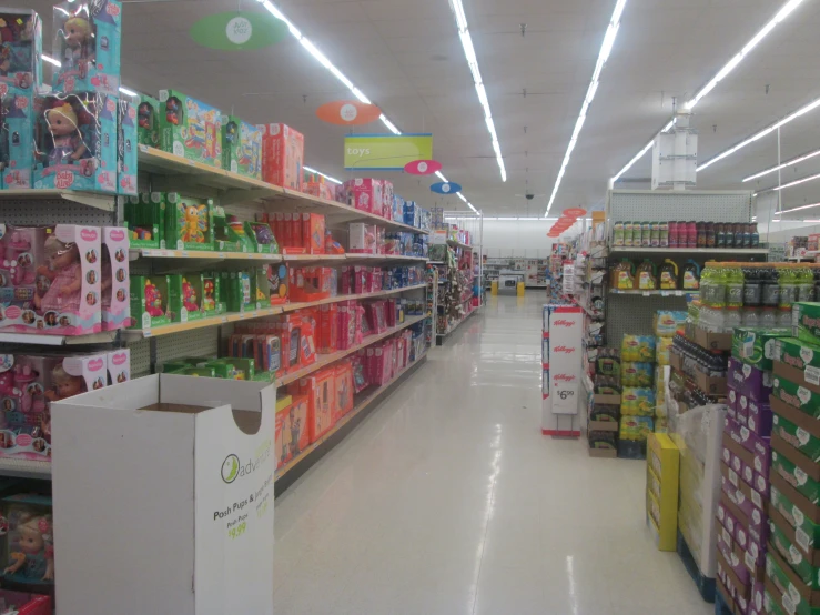 many products on display in a store