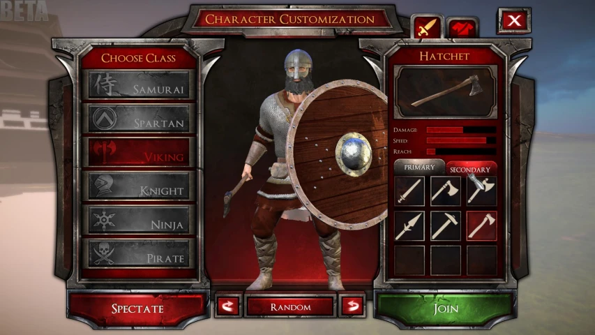 the character interface of the game, armor, and shield