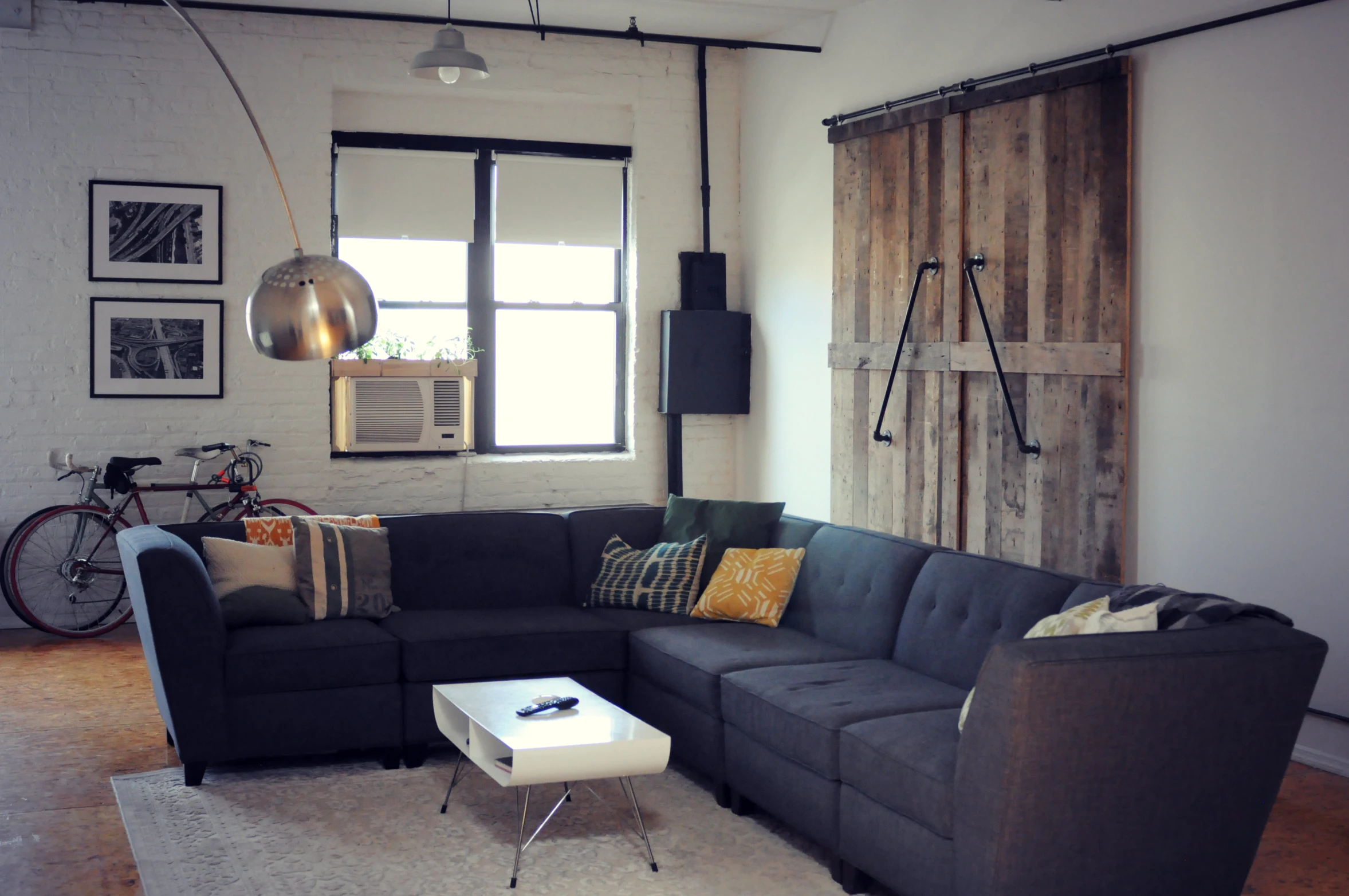 a sectional sofa is a focal point in a living room