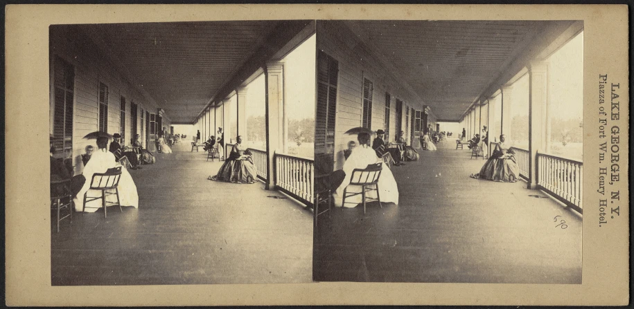 this picture shows people sitting on a balcony