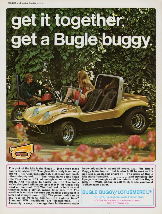 an advertit for the buggy buggy buggy car