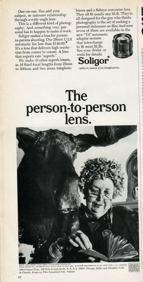 an ad for solelor, with a woman smiling